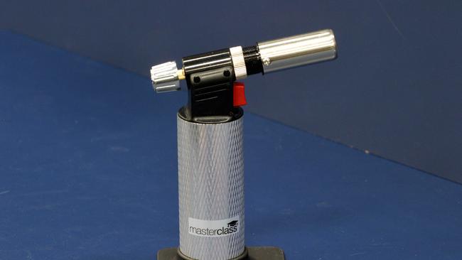 A blowtorch was among the tools used by the burglar. Generic image