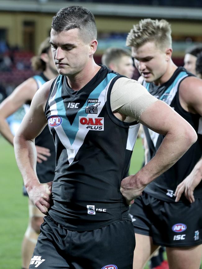 Tom Rockliff realises he picked himself in his SuperCoach team. Picture: Sarah Reed