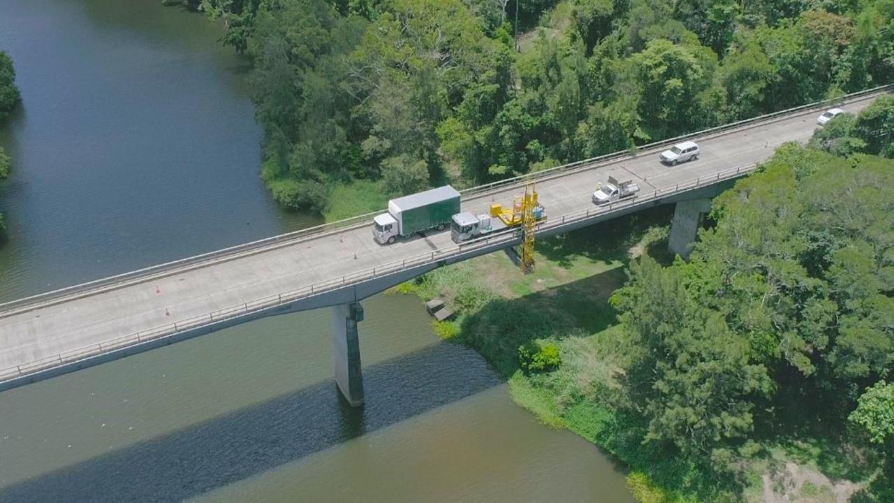 The Barron River at Kuranda has been indefinably reduced to single land operation. Picture: Transport and Main Roads