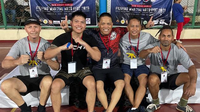 Team Darwin at the 2023 WEKAF Stick Fighting World Championships in Hipodromo, Cebu the Philippines, August, 2023. Picture: Contributed.