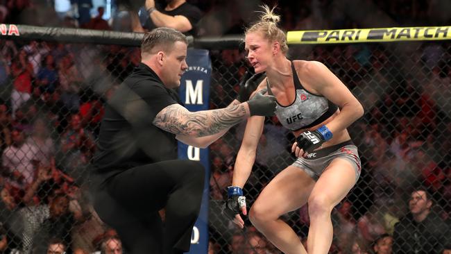 Holly Holm of the United States is a popular UFC fighter