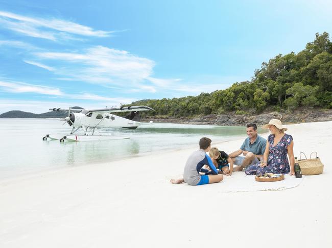 Australia’s iconic beaches of Whitehaven (pictured) on the Whitsundays, Hyams on the NSW south coast and even Bondi and Manly in Sydney are undeniably popular Picture: Tourism and Events Queensland