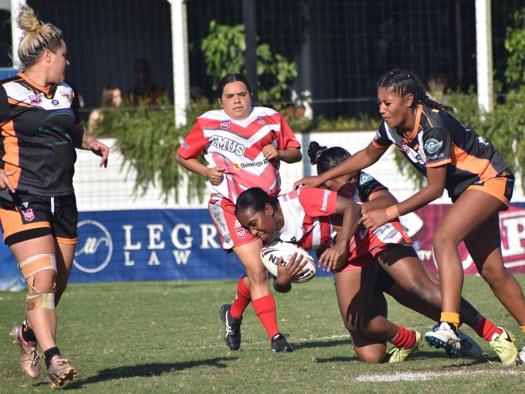 Rockhampton Rugby League open womenâ&#128;&#153;s semi-final, Wallabys versus Emu Park, Browne Park, July 22, 2023.