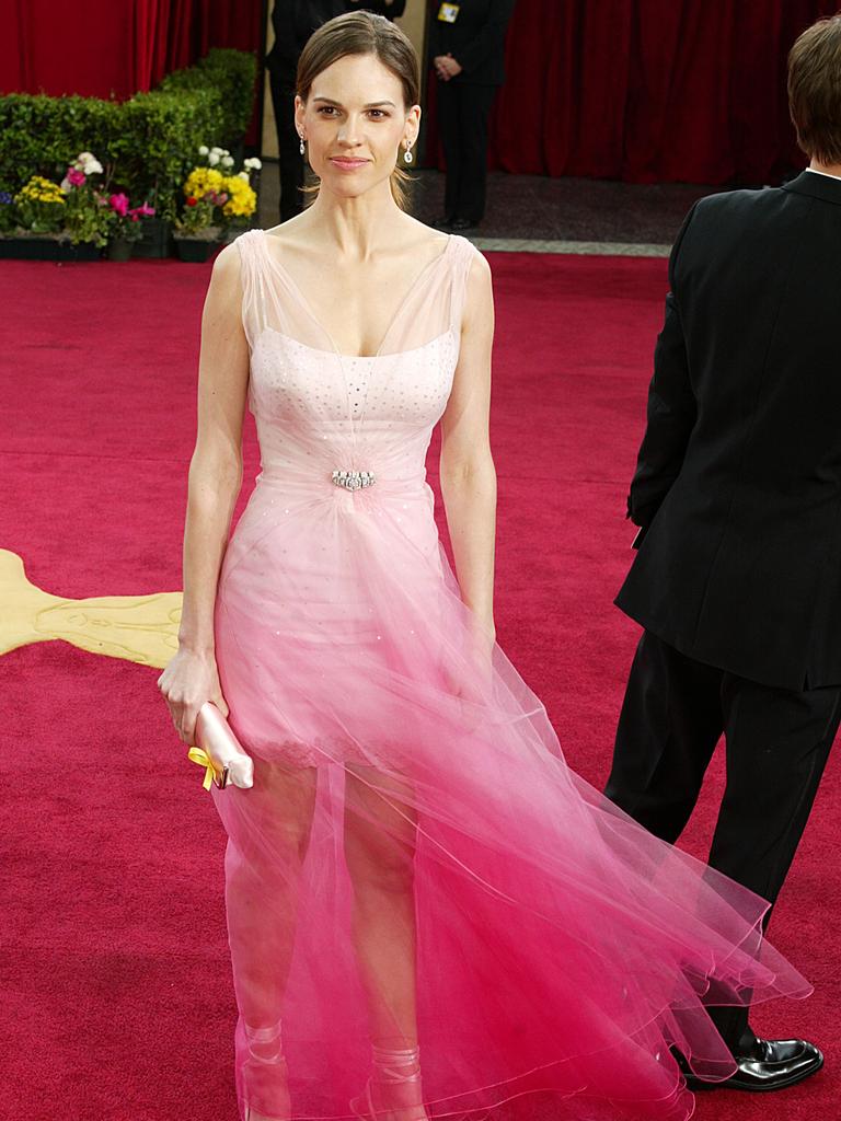 Hilary Swank at the Oscars in 2003. Picture: Getty