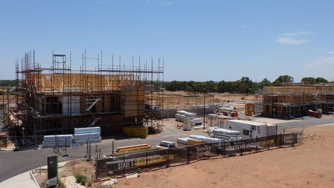 The Tonsley Village housing development under construction.