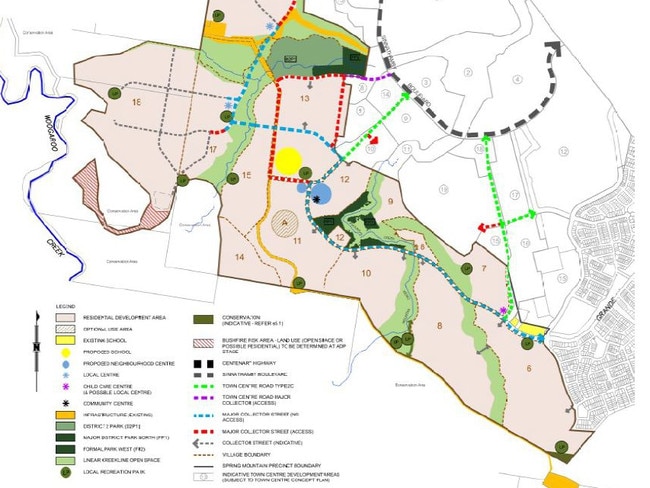 Spring Mountain precinct plan. Picture: Lendlease