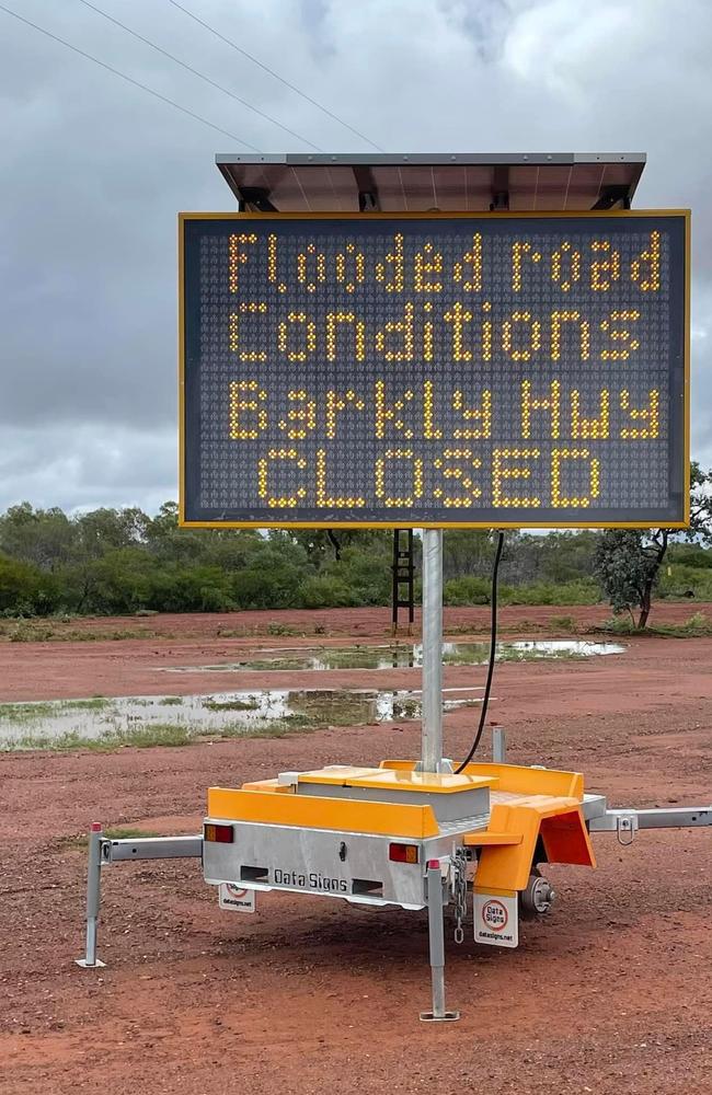 Barkly MLA Steve Edgington said on Saturday morning the Barkly Highway between Avon Downs and the Queensland border was closed due to flooding. Picture: Supplied