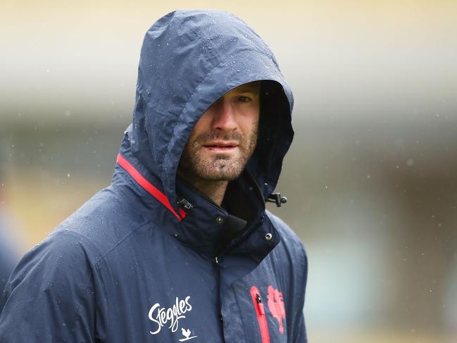 SYDNEY, AUSTRALIA - SEPTEMBER 03:  Boyd Cordner look son during a Sydney Roosters NRL training session at Kippax Lake Oval on September 3, 2018 in Sydney, Australia.  (Photo by Matt King/Getty Images)