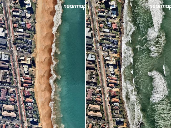 Nearmap images show damage caused by coastal erosion