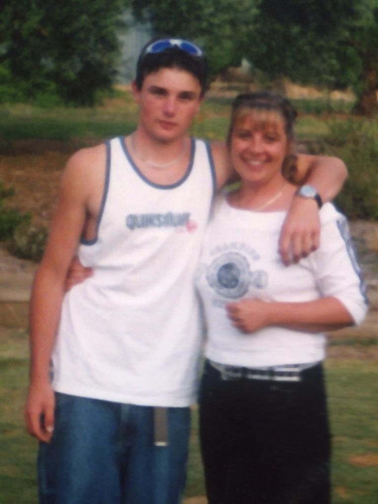 Andrea Madeley and Daniel on his 18th birthday. Picture: Supplied