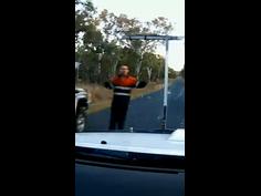 Aussie tradie absolutely loses it after an accident