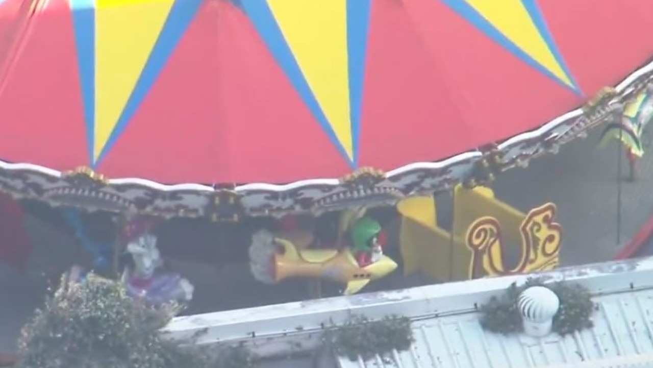 The carousel is closed today. Picture: Nine News