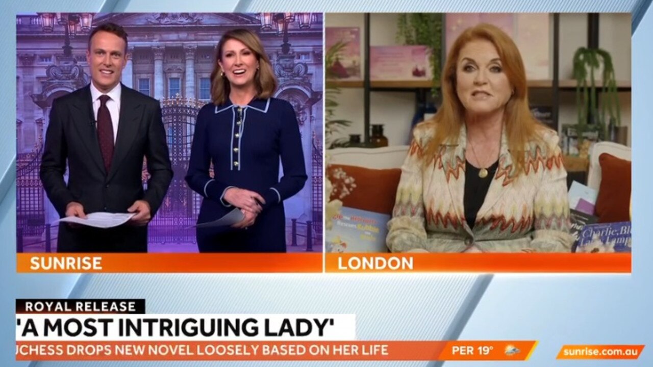 Fergie appeared on Sunrise on Tuesday with Shirvington and Barr.