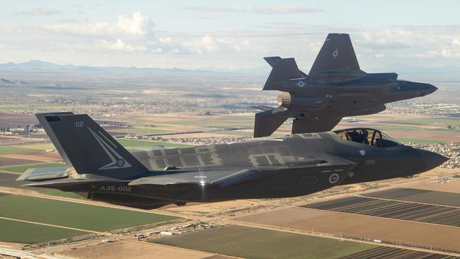 The RAAF’s first F-35As over Luke Air force Base, Arizona in December 2015.