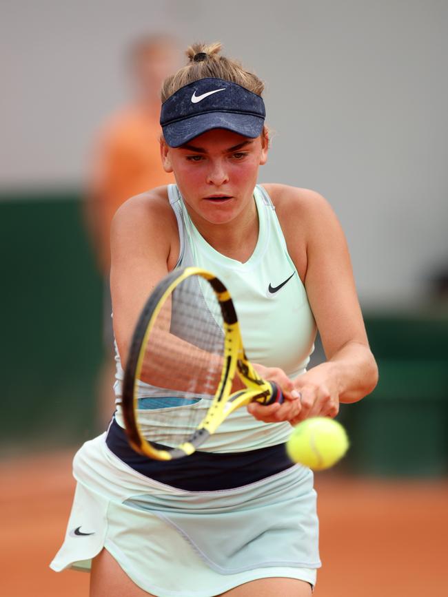 Sara Bejlek at Roland Garros. Photo by Adam Pretty/Getty Images.