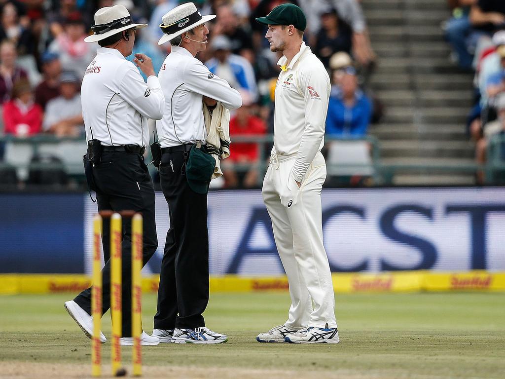 Cameron Bancroft was caught in the act.