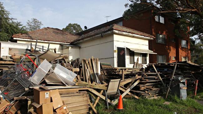 The O'Neill St, Guildford, property was being rented by a local artist. Picture: Adam Yip