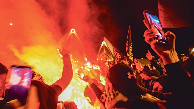 A freelance writer was told to clarify that the October 9 rally outside the Sydney Opera House where pro-Palestinian supporters chanted ‘gas the Jews’ was ‘disputed’. Picture: NCA NewsWire / Jeremy Piper