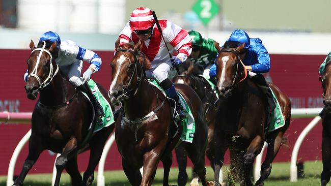 Skyhook was dominant in the Pago Pago Stakes. Picture: Jeremy Ng-Getty Images.