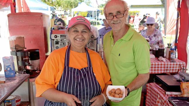 Estera and Florian Ast at Big Mama's doughnut holes stall. Picture: Jann Houley