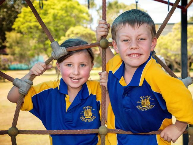 My First Year 2023: Haden State School Prep students Abigail Church and Raylan Sparks, February 2023. Picture: Bev Lacey