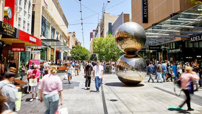 Rundle Mall vacancies increased in the second half of last year. Picture: Adelaide City Council