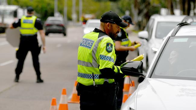 Operation Coldsnap. Police in operation in Heatleys Parade, Rowes Bay. Picture: Evan Morgan