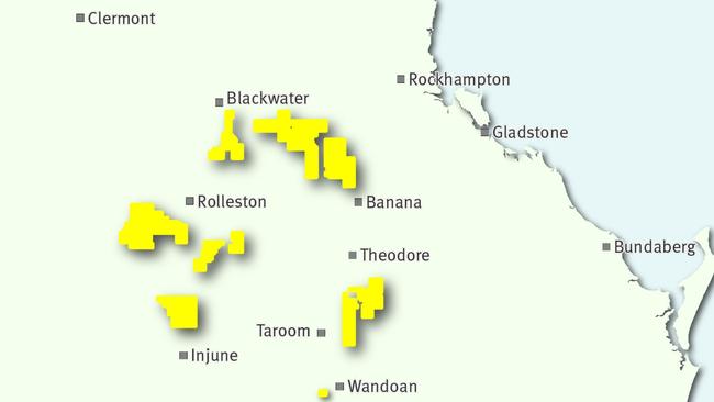 The Palaszczuk government has opened up huge tracts of land totalling 6700 square kilometres for gas exploration west of Gladstone.