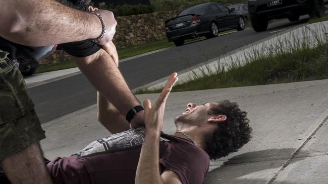 A generic picture of two men fighting. Picture: Christopher Chan