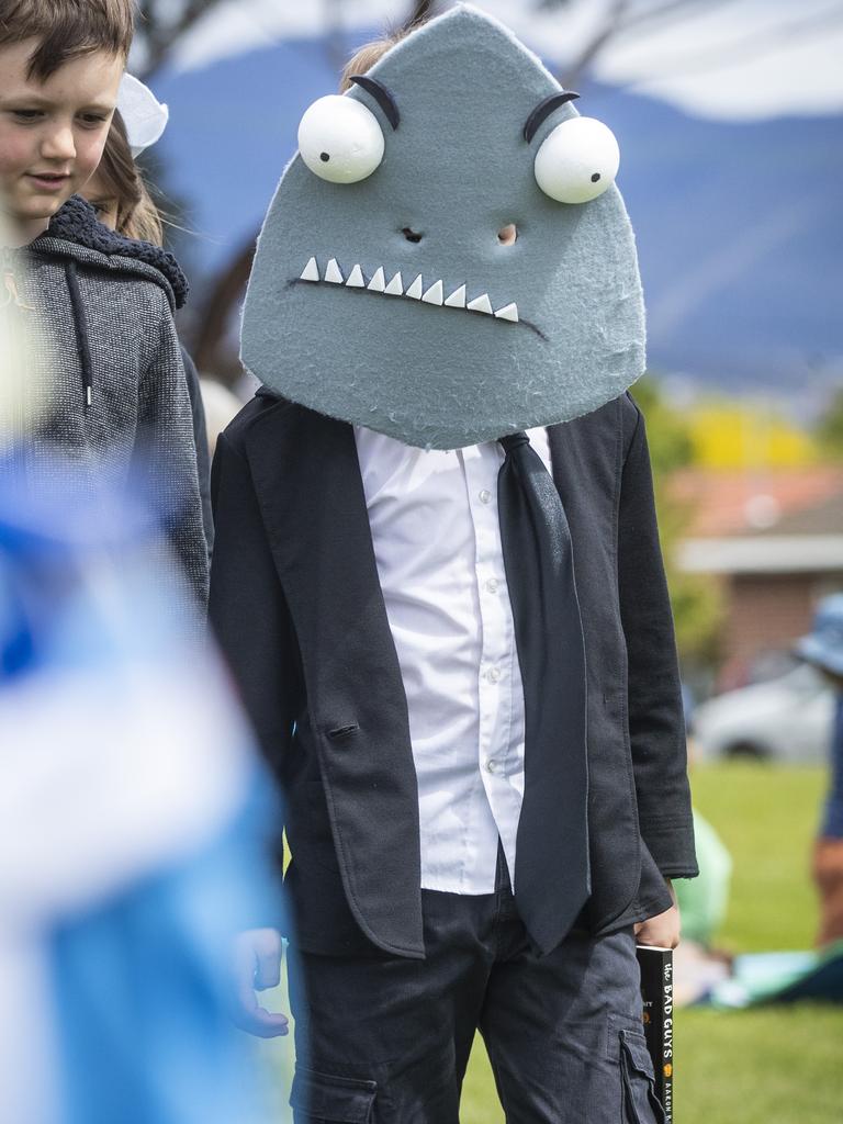 This inspired Mr Shark from Lindisfarne Primary's 2020 Book Week was the perfect combination of going big with The Bad Guys while keeping it simple at the same time. Picture: Luke Bowden