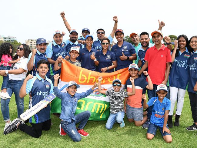 The Bharat Army are ready to make some noise at the women's T20 Cricket World Cup opener against Australia in Sydney on Friday. (Photo by Quinn Rooney/Getty Images)