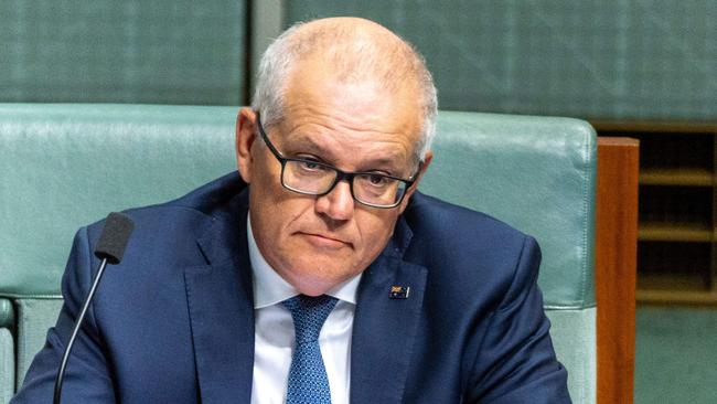 CANBERRA, AUSTRALIA - NewsWire Photos MARCH 20, 2023: Former Prime Minister Scott Morrison during Question Time in the House of Representatives in Parliament House Canberra.Picture: NCA NewsWire / Gary Ramage