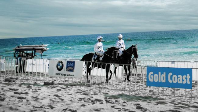 Magic Millions first barrier draw beach run at Surfers Paradise back in 2012.