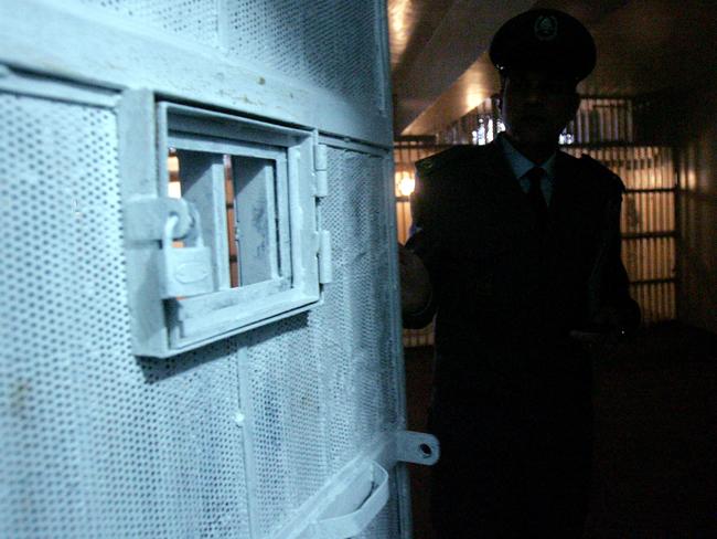 The underground prison complex at the Baabda Court in Beirut. Sally Faulkner, Tara Brown and other 60 minutes crew were held in these cells when appearing in court. Picture: Supplied