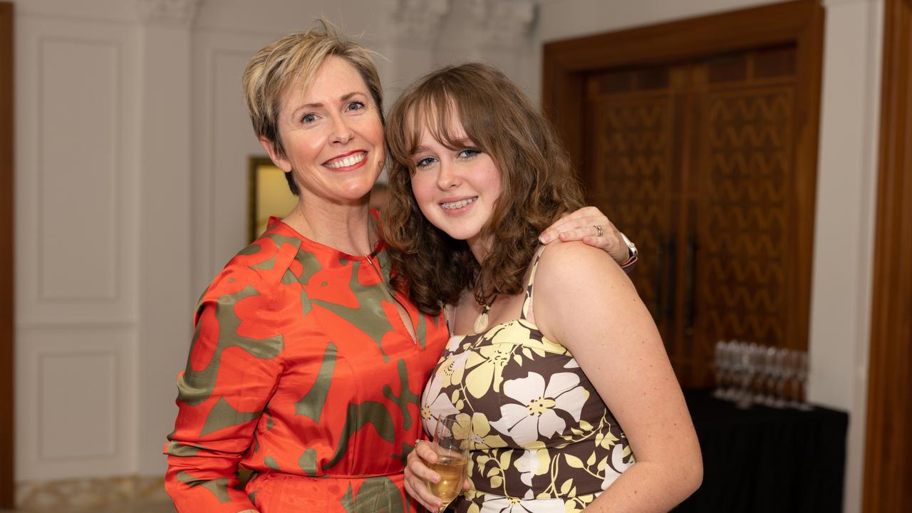 Cherie Hugo and Willow Layton at the Trinity Lutheran College Mother's Day high tea fundraiser at the Palazzo Versace on Saturday, May 13. For The Pulse. Picture: Celeste Humphrey