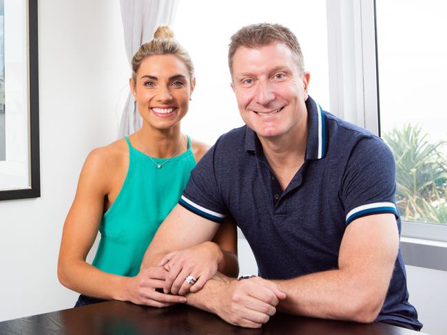 Lauren Hannaford and her husband Simon Pryce used to tour together when she was with The Wiggles. Picture: AAP Image/Jordan Shields