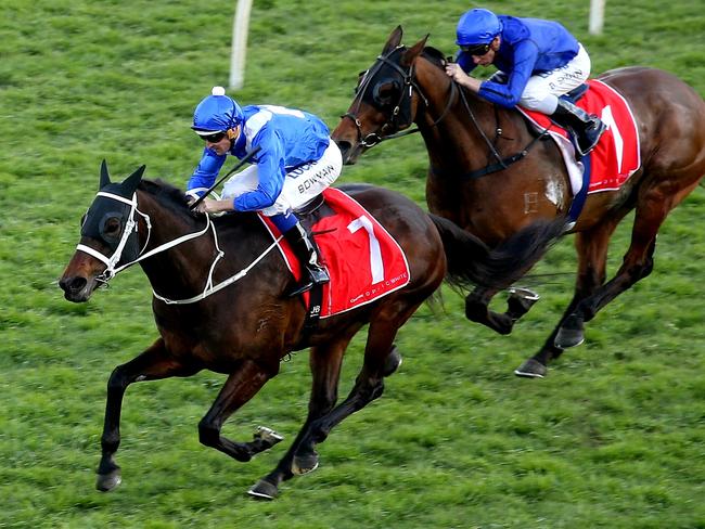 Is champion mare Winx just toying with us with the grandstand finishes? Picture: Tim Hunter