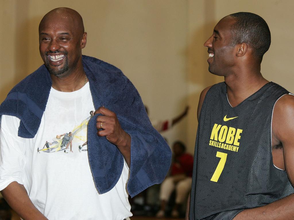 Kobe Bryant (right) with his father Joe.