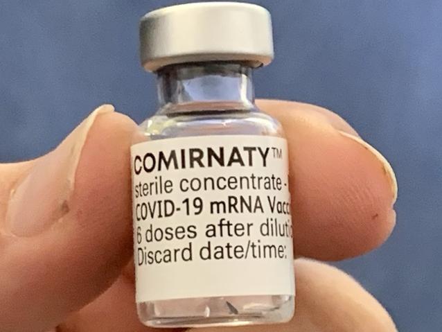 Pfizer vaccine in vials at CQUniversity's Mackay city campus where a new vaccination hub has been set up. Generic, covid, jab, vaccine, Pfizer, covid Mackay, coronavirus. Picture: Rae Wilson