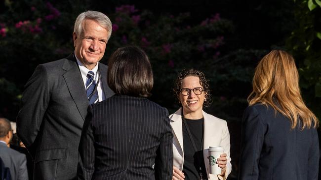 Karen Dunn (C) and Eric Mahr (L), two of the lawyers representing Google. Picture: Samuel Corum/AFP