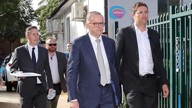 Mr Albanese pictured in Sydney electorate of Bennelong. Picture: Sam Ruttyn