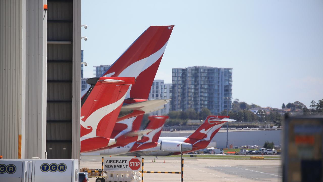 Planes on the tarmac at Sydney Airport. Picture: NCA NewsWire/Christian Gilles