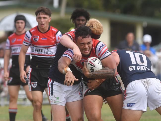 Kirwan State High School hosts St Patrick's College, Mackay, in round 1 of the 2025 Aaron Payne Cup. Picture: Evan Morgan