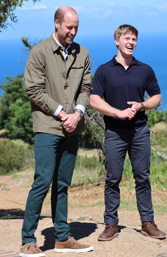 They shared a laugh as they took in the spectacular views. Picture: Chris Jackson/Getty Images