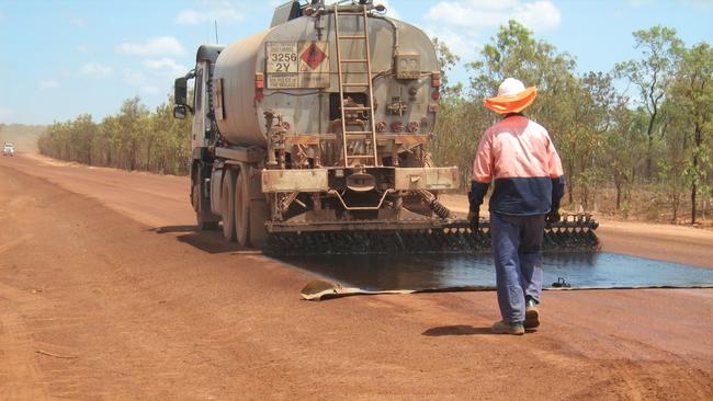 Work being done to seal the Peninsula Development Rd.