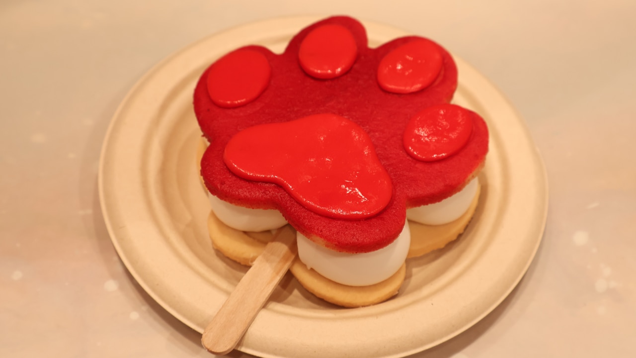 <h2>Zootopia paw</h2><p>Sweet enough to share, this Zootopia-inspired paw will have you bouncing down the ship's hallways. It's among the baked goods in Jumbeaux's Sweets, and is a large, thin shortbread biscuit filled with dollops of frosting. The red icing is for show, and very messy, so you've been warned; it costs US$4.50 and is a good poolside treat for two.</p>