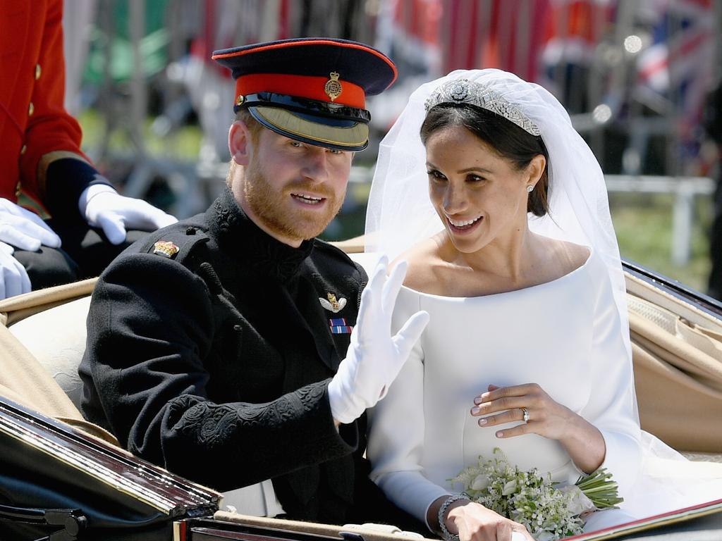 Harry and Meghan’s wedding cost $62 million, much more than William and Kate’s much bigger affair. Picture: Jeff J Mitchell/Getty Images