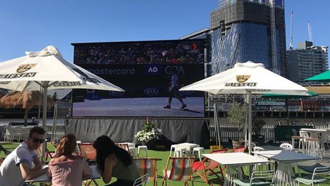 Watch the Australian Open on the big screen at The Common Man's riverside party. Photo: Supplied