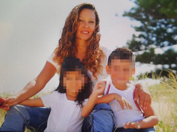 Gina Abdallah, pictured with her children, was left to die after the accident.