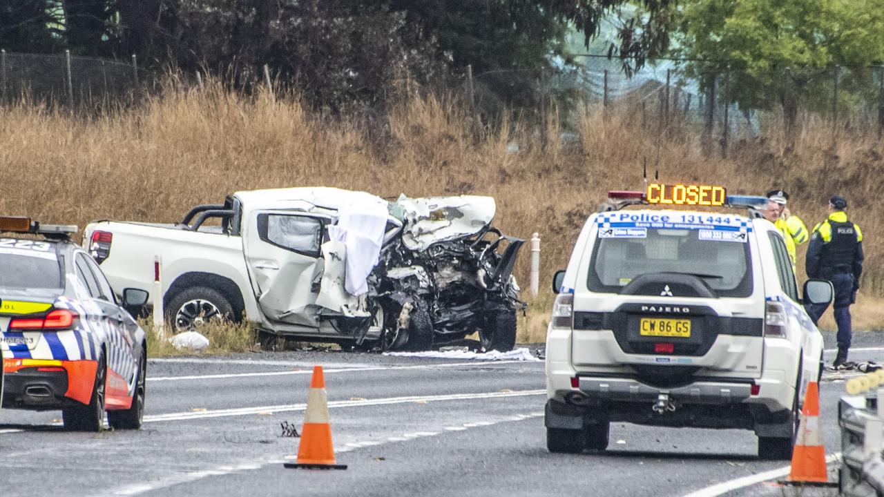 Four people have died following a crash north of Canberra in a head-on, two-ute crash on the Barton Hwy. Picture: OnScene ACT